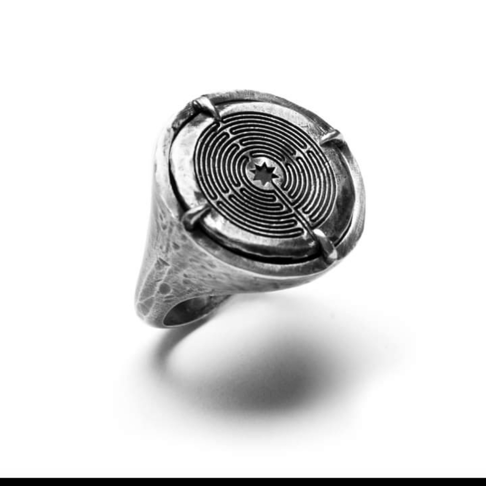 Bloodmilk OG Labyrinth signet ring.